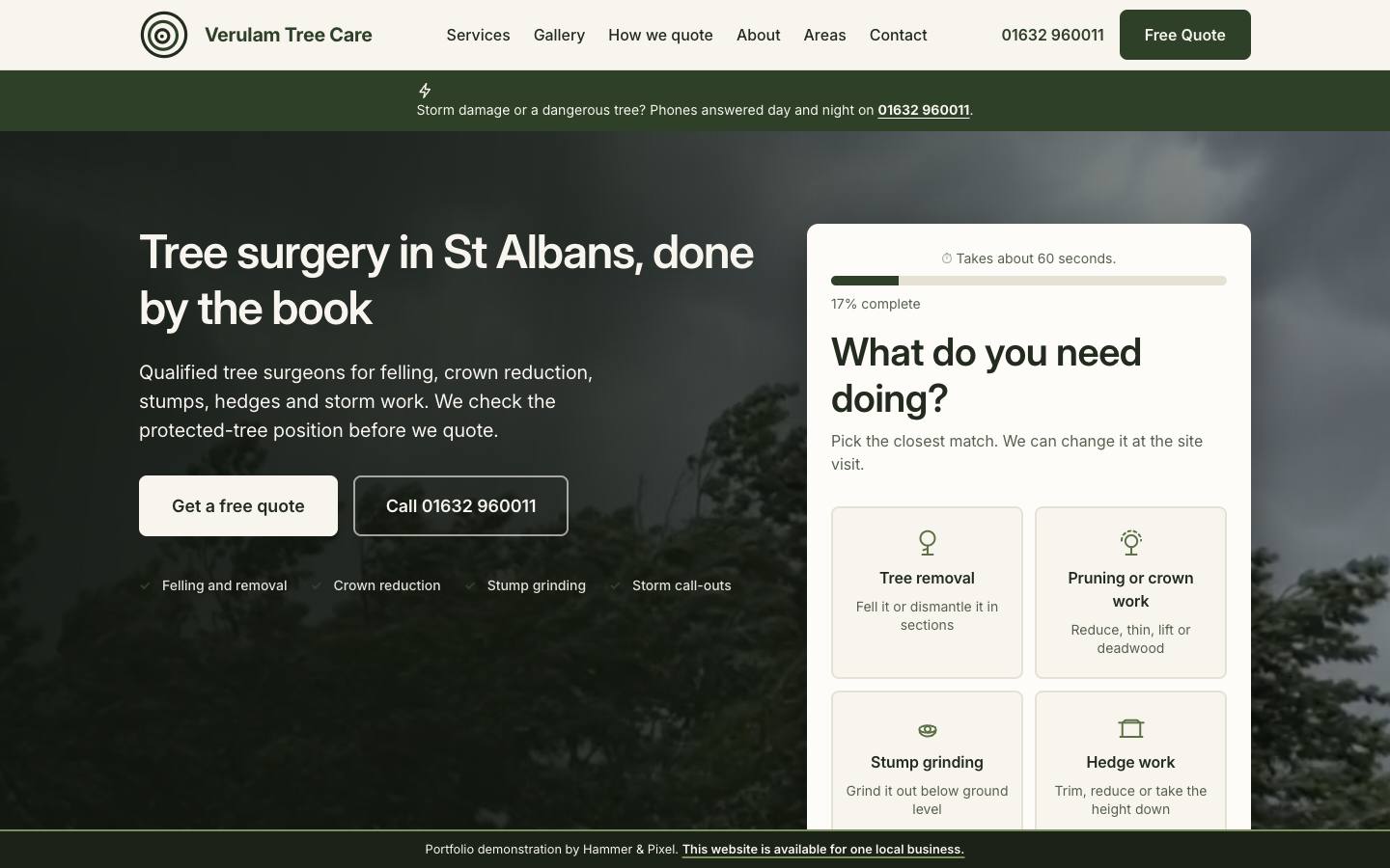 The Verulam Tree Care homepage