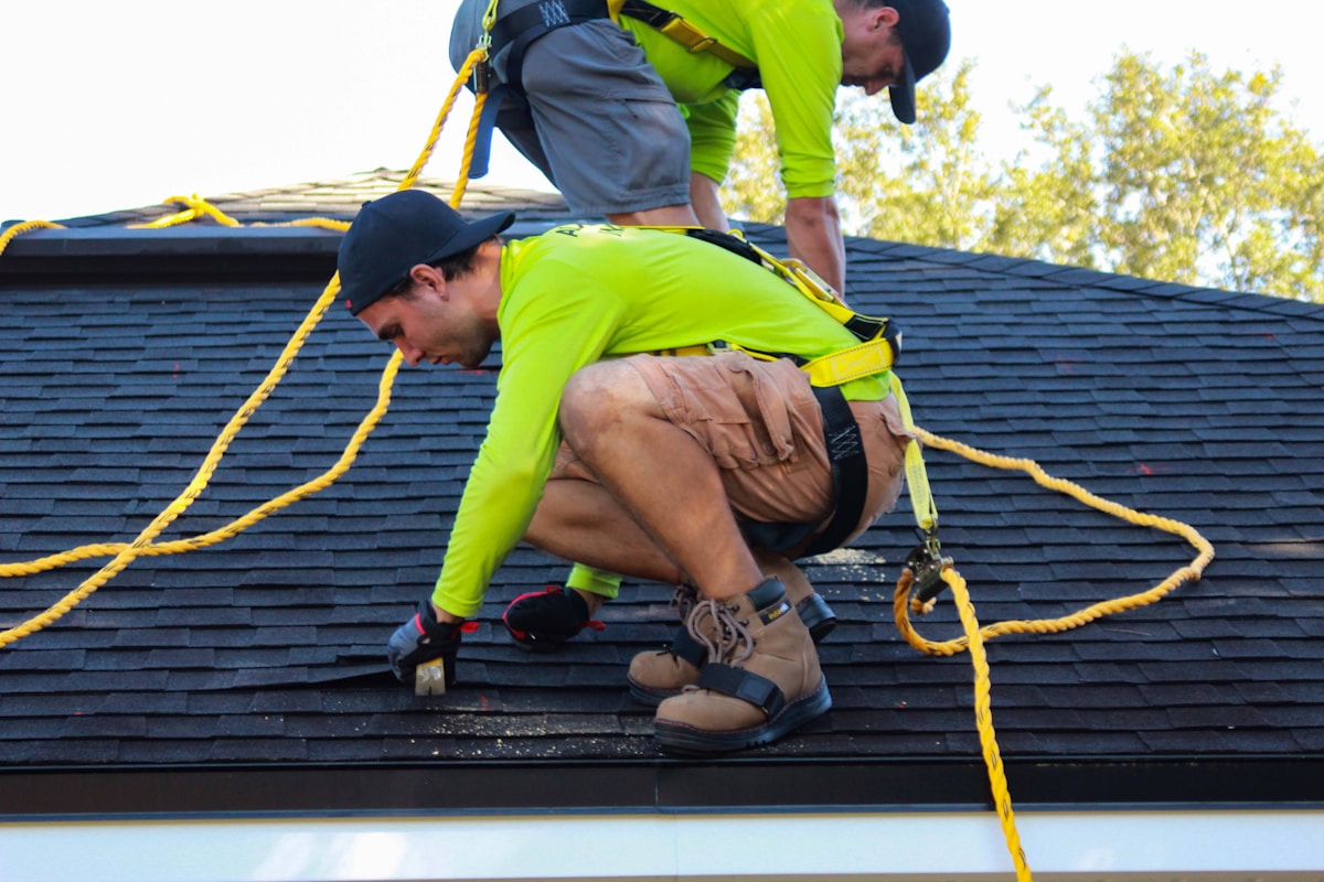 Professional roofing work