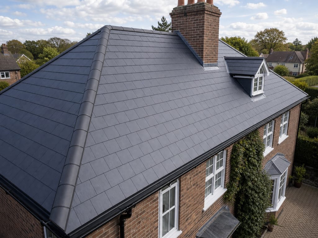 Modern new build roof, finished install