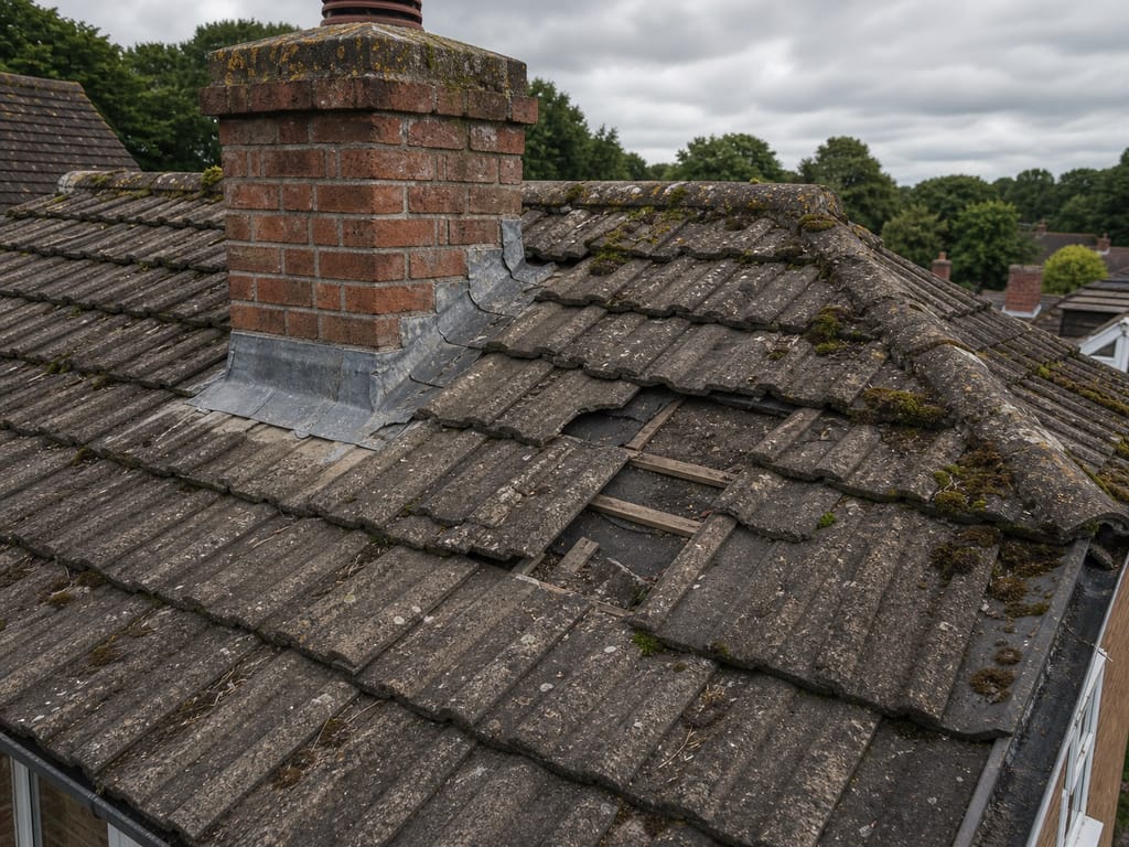 Aged pitched roof, pre-survey, Oxford